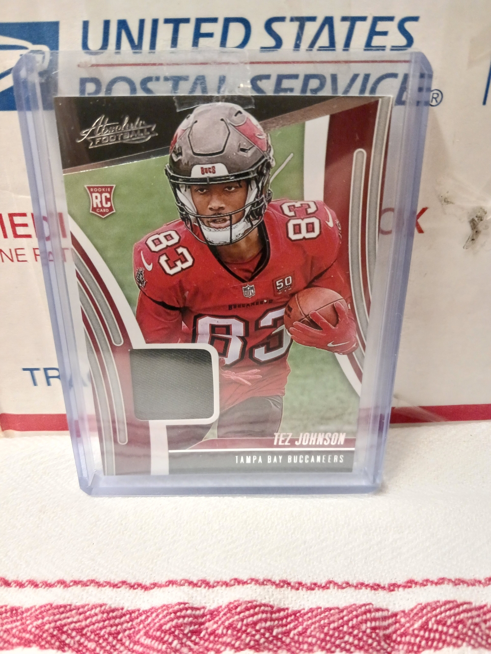 2025 PaNINI ABSOLUTE Tez Johnson Rookie Card - Red Jersey Patch (RC)